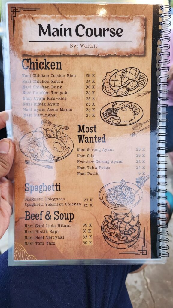 menu makanan semilir senja